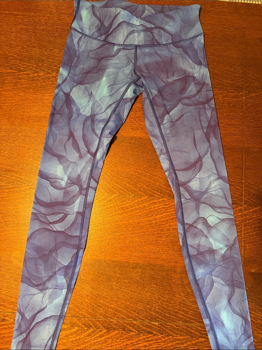 Women’s Blue Patterned Active Leggings